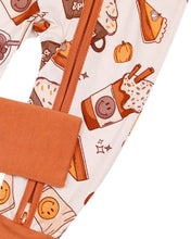 Load image into Gallery viewer, Pumpkin Spice Bamboo Baby Clothing Zip Romper
