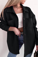 Load image into Gallery viewer, Black Sweatshirt Style Shacket
