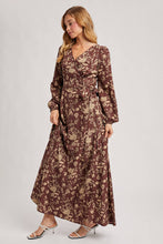 Load image into Gallery viewer, FLORAL PRINT WRAP MAXI DRESS
