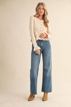 Load image into Gallery viewer, RUFFLE HEM RIBBED KNIT SWEATER CARDIGAN
