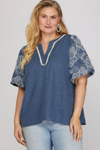 Load image into Gallery viewer, Blue Floral Top
