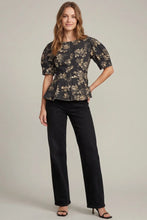Load image into Gallery viewer, Women's short sleeve printed peplum top
