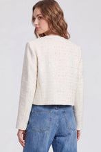 Load image into Gallery viewer, LONG SLEEVE WOVEN TWEED JACKET

