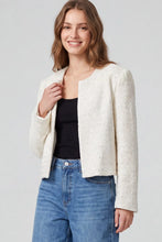 Load image into Gallery viewer, LONG SLEEVE WOVEN TWEED JACKET
