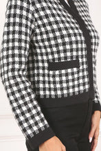 Load image into Gallery viewer, Black check knitted jacket
