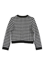 Load image into Gallery viewer, Black check knitted jacket
