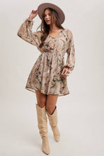 Load image into Gallery viewer, FLORAL PRINT  MINI DRESS
