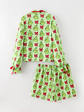 Load image into Gallery viewer, Mommy And Me Christmas  Character Bow Print Girls Pajama Set - Believe Inspire Beauty 
