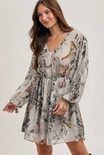 Load image into Gallery viewer, FLORAL PRINT  MINI DRESS
