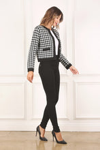 Load image into Gallery viewer, Black check knitted jacket
