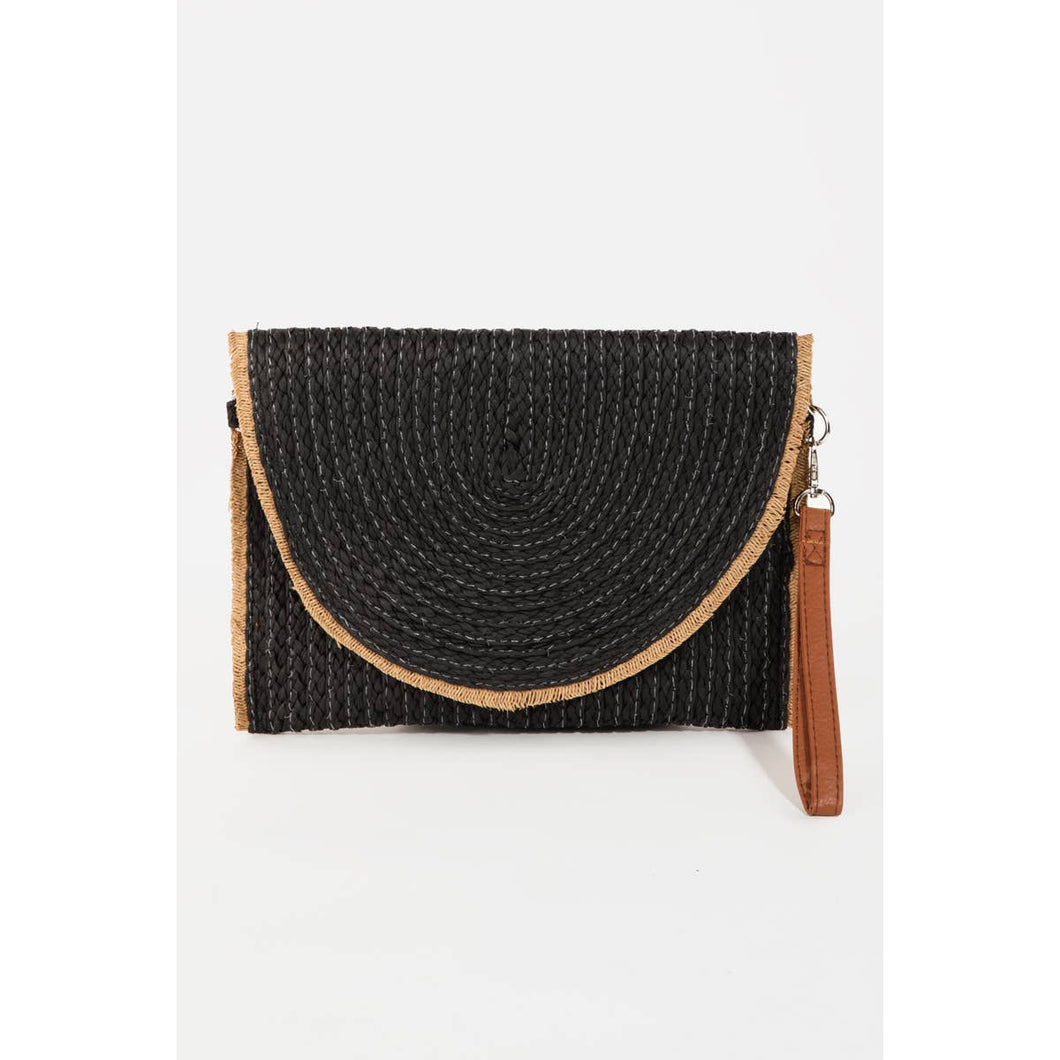Braided Straw Clutch Bag