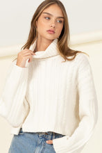 Load image into Gallery viewer, Autumn Skies Cable-Knit Turtleneck Sweater
