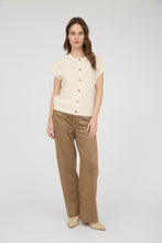 Load image into Gallery viewer, BUTTON DOWN SHORT SLEEVE KNIT CARDIGAN VEST

