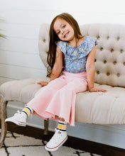 Load image into Gallery viewer, Barbie Denim Bell Bottoms - Distressed Pink
