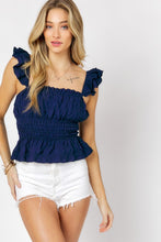 Load image into Gallery viewer, Square Neck Ruffle Top
