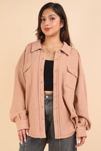Load image into Gallery viewer, Button Down Textured Knit Shacket

