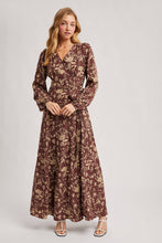 Load image into Gallery viewer, FLORAL PRINT WRAP MAXI DRESS
