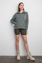 Load image into Gallery viewer, Quarter Zip Funnel Neck Pullover
