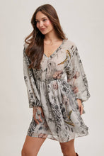 Load image into Gallery viewer, FLORAL PRINT  MINI DRESS

