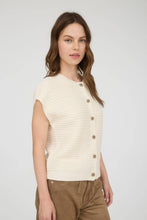 Load image into Gallery viewer, BUTTON DOWN SHORT SLEEVE KNIT CARDIGAN VEST
