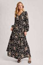 Load image into Gallery viewer, FLORAL PRINT WRAP MAXI DRESS
