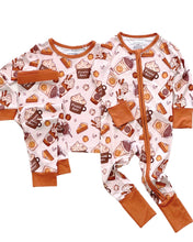 Load image into Gallery viewer, Pumpkin Spice Bamboo Baby Clothing Zip Romper
