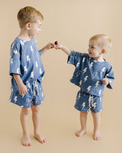Load image into Gallery viewer, Blue Bolts Short Set
