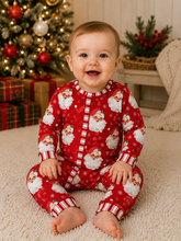Load image into Gallery viewer, Red Vintage Infant Zip Up Romper - Believe Inspire Beauty 
