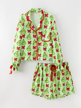 Load image into Gallery viewer, Mommy And Me Christmas  Character Bow Print Girls Pajama Set - Believe Inspire Beauty 
