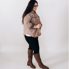 Load image into Gallery viewer, Brown Denim Jacket - Adult - Believe Inspire Beauty 
