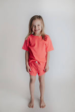 Load image into Gallery viewer, Hot Neon Pink Barbie Summer Waffle Toddler Top &amp; Bottom Set
