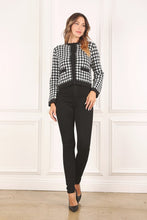 Load image into Gallery viewer, Black check knitted jacket
