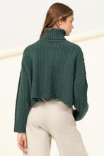 Load image into Gallery viewer, Autumn Skies Cable-Knit Turtleneck Sweater

