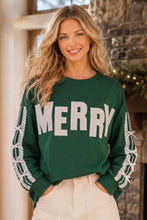 Load image into Gallery viewer, Merry Eyelet Lace Bow Sleeve Sweatshirt
