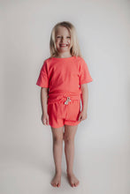 Load image into Gallery viewer, Hot Neon Pink Barbie Summer Waffle Toddler Top &amp; Bottom Set
