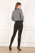 Load image into Gallery viewer, Black check knitted jacket
