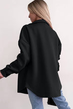 Load image into Gallery viewer, Black Sweatshirt Style Shacket
