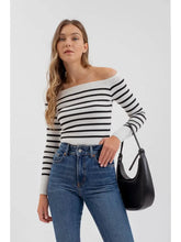 Load image into Gallery viewer, Off the Shoulder Long Sleeve Knit Sweater
