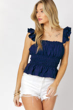 Load image into Gallery viewer, Square Neck Ruffle Top
