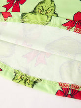 Load image into Gallery viewer, Winter Christmas Tree Bow Character Print  Green Girls Dress - Believe Inspire Beauty 
