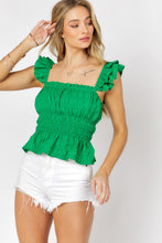 Load image into Gallery viewer, Square Neck Ruffle Top

