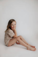 Load image into Gallery viewer, Tan Summer Waffle Toddler Top &amp; Bottom Set
