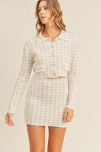 Load image into Gallery viewer, Cropped Knit Cardigan and Mini Skirt Set
