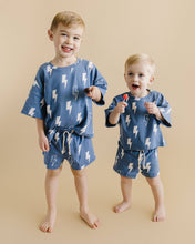 Load image into Gallery viewer, Blue Bolts Short Set
