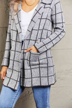 Load image into Gallery viewer, Printed Open Front Lapel Collar Cardigan with Pockets
