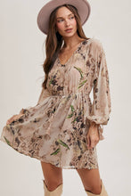 Load image into Gallery viewer, FLORAL PRINT  MINI DRESS
