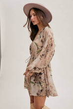 Load image into Gallery viewer, FLORAL PRINT  MINI DRESS
