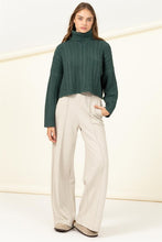 Load image into Gallery viewer, Autumn Skies Cable-Knit Turtleneck Sweater
