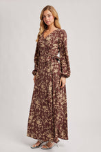 Load image into Gallery viewer, FLORAL PRINT WRAP MAXI DRESS
