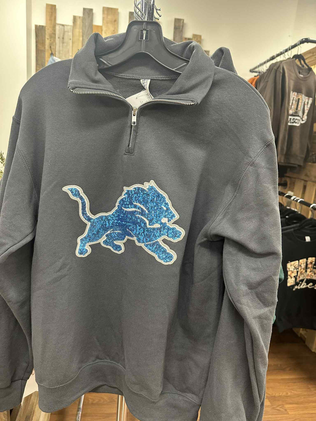 Lion quarter Zip (dark gray)